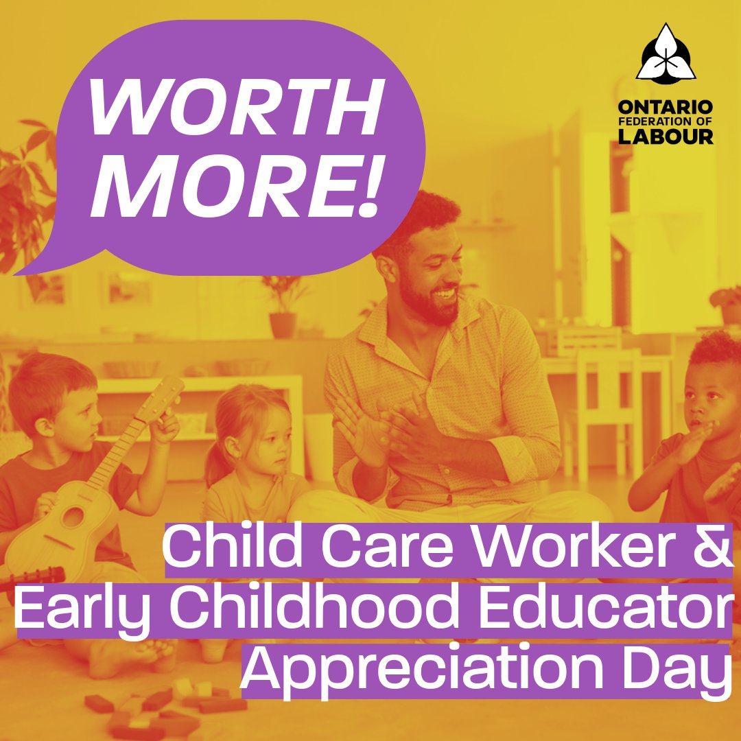 Today marks Child Care Worker and Early Childhood Educator Appreciation Day. This day recognizes the commitment, skills and hard work of Early Childhood Educators (ECEs) and staff who work with young children. We call for decent work and pay for ECEs and child care workers.