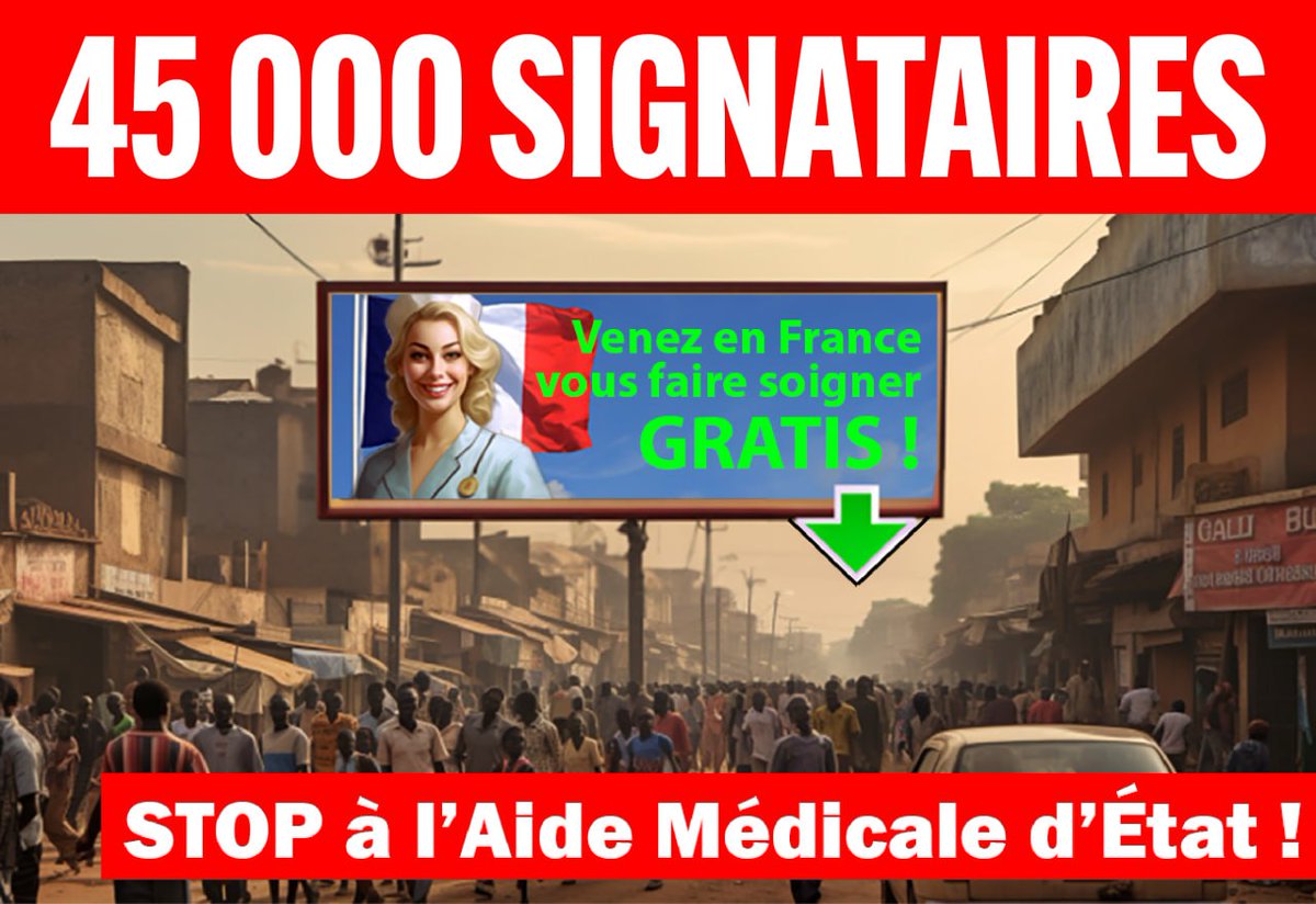 Samuel_Lafont's tweet photo. 🔴 45 000 Français exigent la suppression de l'AME !

Et vous ?
Signez et partagez : https://t.co/1IkWZG7S8x

#stopAME #DirectAN https://t.co/cOdwphCnuu