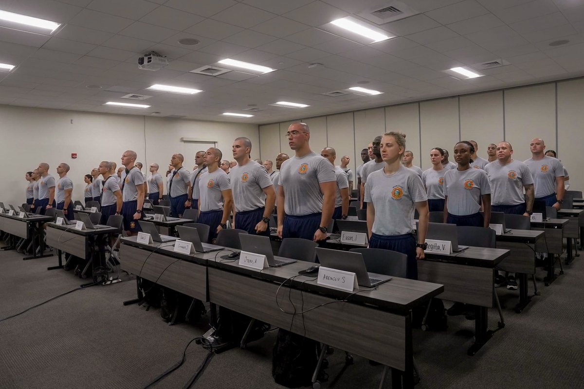 MiamiDadeFire's tweet photo. Having received their silver firefighter badges last week, #MDFRClass155 has begun shift work serving the citizens of #OurCounty. Now, #MDFRClass156 has begun training for their new careers as #MDFR firefighters. The class, 50 strong, is pictured here in their classroom at the start of their journey toward graduation on Feb.

#AlwaysReadyProudToServe