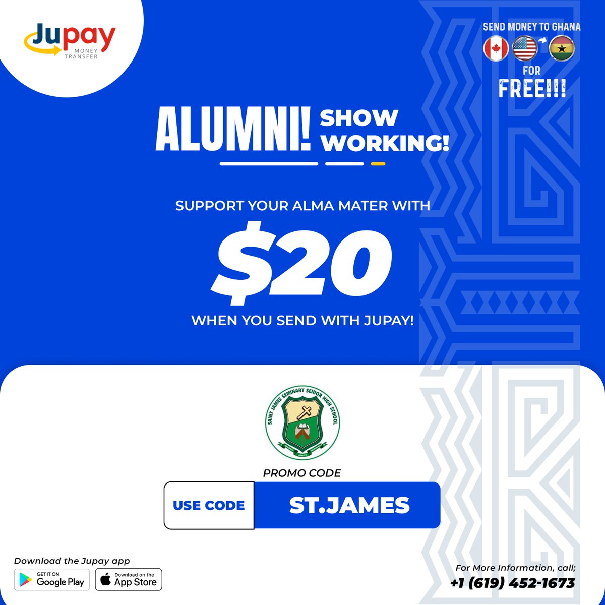 NSMQGhana's tweet photo. Round 4 is sponsored by @jupayofficial

Utilize Jupay to transfer funds to your family and friends. By entering your school's promotional code during your initial transaction, Jupay will donate $20 to your school.

#NSMQ2024 #NSMQQuarters #Primetime https://t.co/MgjZgz0FrD