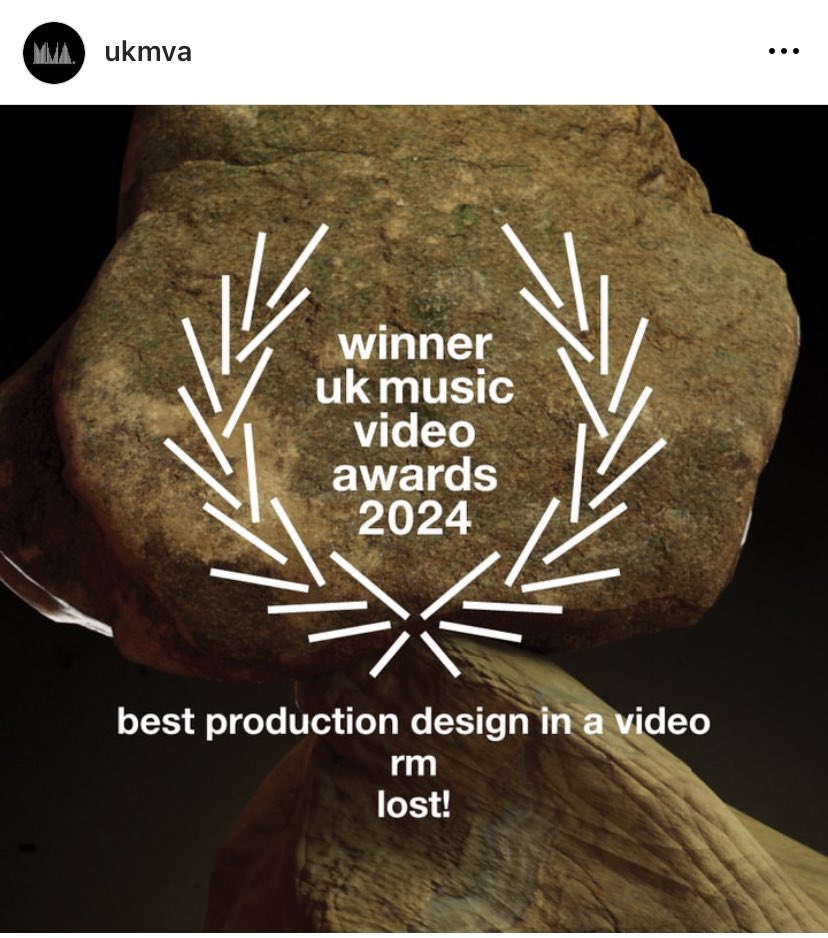 KNJsSource's tweet photo. RM’s ‘Lost!’ MV won ‘Best Production Design In a Video’ at UK Music Video Awards 2024!

Congratulations RM and Team!

#RM #RightPlaceWrongPerson #UKMVA https://t.co/J2JjLRDute