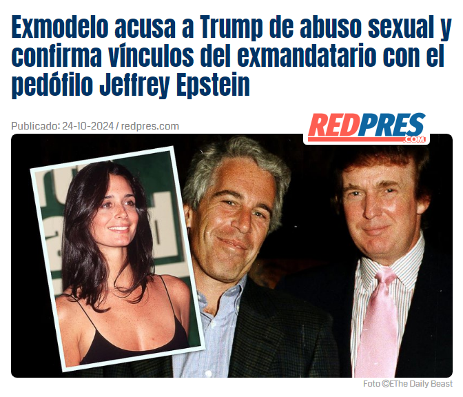 RedpresNoticias's tweet image. 📌 Exmodelo acusa a Trump de abuso sexual y confirma vínculos del exmandatario con el pedófilo Jeffrey Epstein

🔎 redpres.com/t42605-exmodel…

Tags | 🏷️ #Exmodelo #Stacey #Trump #Jeffrey #Abuso #Sexual #Pedófilos