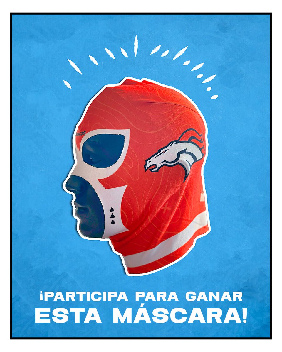 BroncosEspanol's tweet photo. Síguenos, dale like 🧡 y comparte para tener la oportunidad de ganar esta máscara. 🤼‍♂️ 

Si eres de los primeros 30,000 fans en llegar a nuestro juego ¡Vamos Broncos! recibirás una. 🤩

#BroncosCountry | #CARvsDen https://t.co/JpKW3QBcZ1