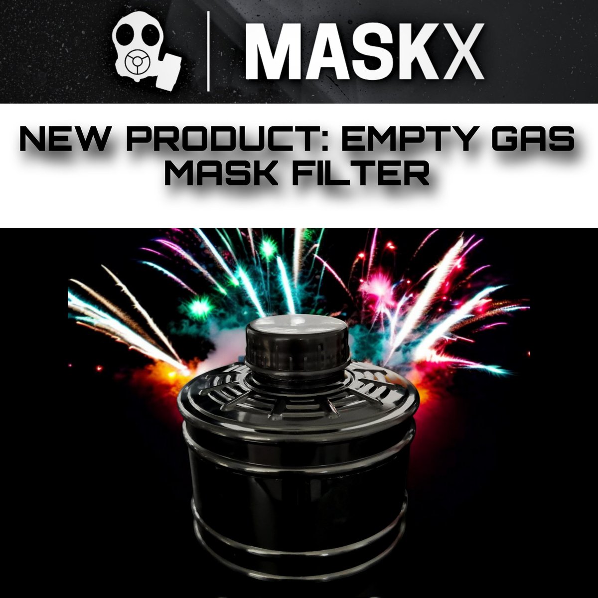 NEW PRODUCT LAUNCH! Empty Gas Mask Filter - Part of out new Aroma Play collection 😈 Fill it with yesterday's jockstrap, socks a cloth soaked in poppers or even both, your only limit is your wildest fantasy 🥵 #MASKX Maskx.co.uk