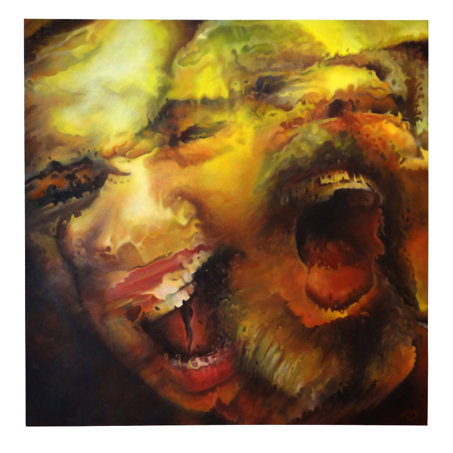 Painting from the series "Mutations" oil on canvas (90 X 90 cm)