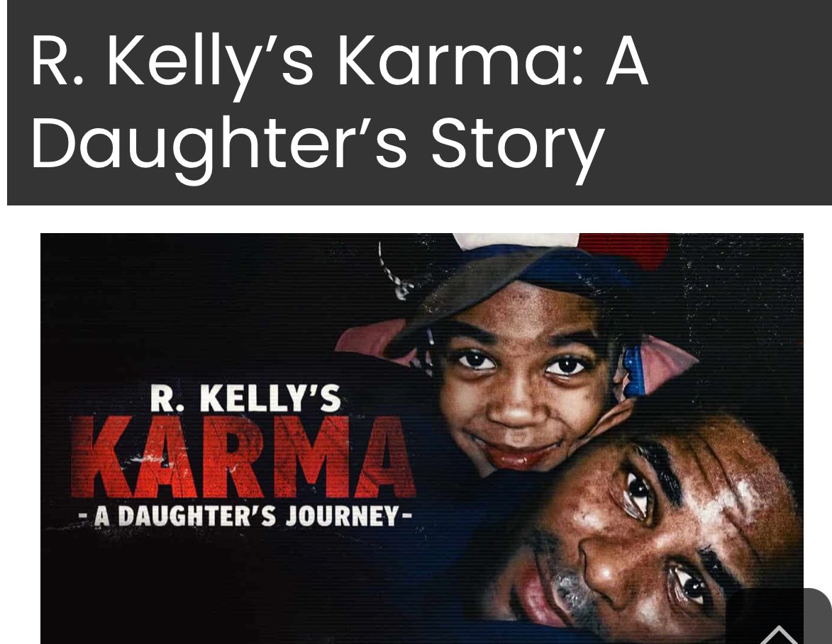 ShariKarney's tweet photo. "Breaking Silence: R. Kelly's Daughter Accuses Him of Sexual Abuse – A Survivor's Truth.”

In a shocking revelation, R. Kelly’s daughter, Buku Abi, bravely speaks out about the trauma she endured as a child in “R. Kelly's Karma: A Daughter’s Story.” Our stories matter. https://t.co/0bGdKC6ugQ