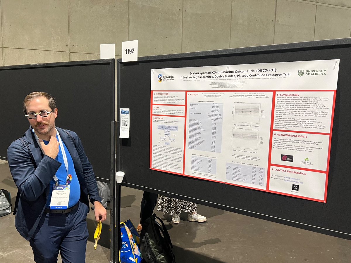 Manasi Bapat MD, FASN, FNKF🇮🇳🇺🇸 (@manasib33) on Twitter photo Best trial name ever -(Disco-POT) on dialysis symptom control for pruritis control with synthetic THC- nabilone #nephjc poster tour #kidneywk
@lastwalsh
<a href="/turbo_dc/">David Collister</a> Best trial name ever -(Disco-POT) on dialysis symptom control for pruritis control with synthetic THC- nabilone #nephjc poster tour #kidneywk
@lastwalsh
<a href="/turbo_dc/">David Collister</a>