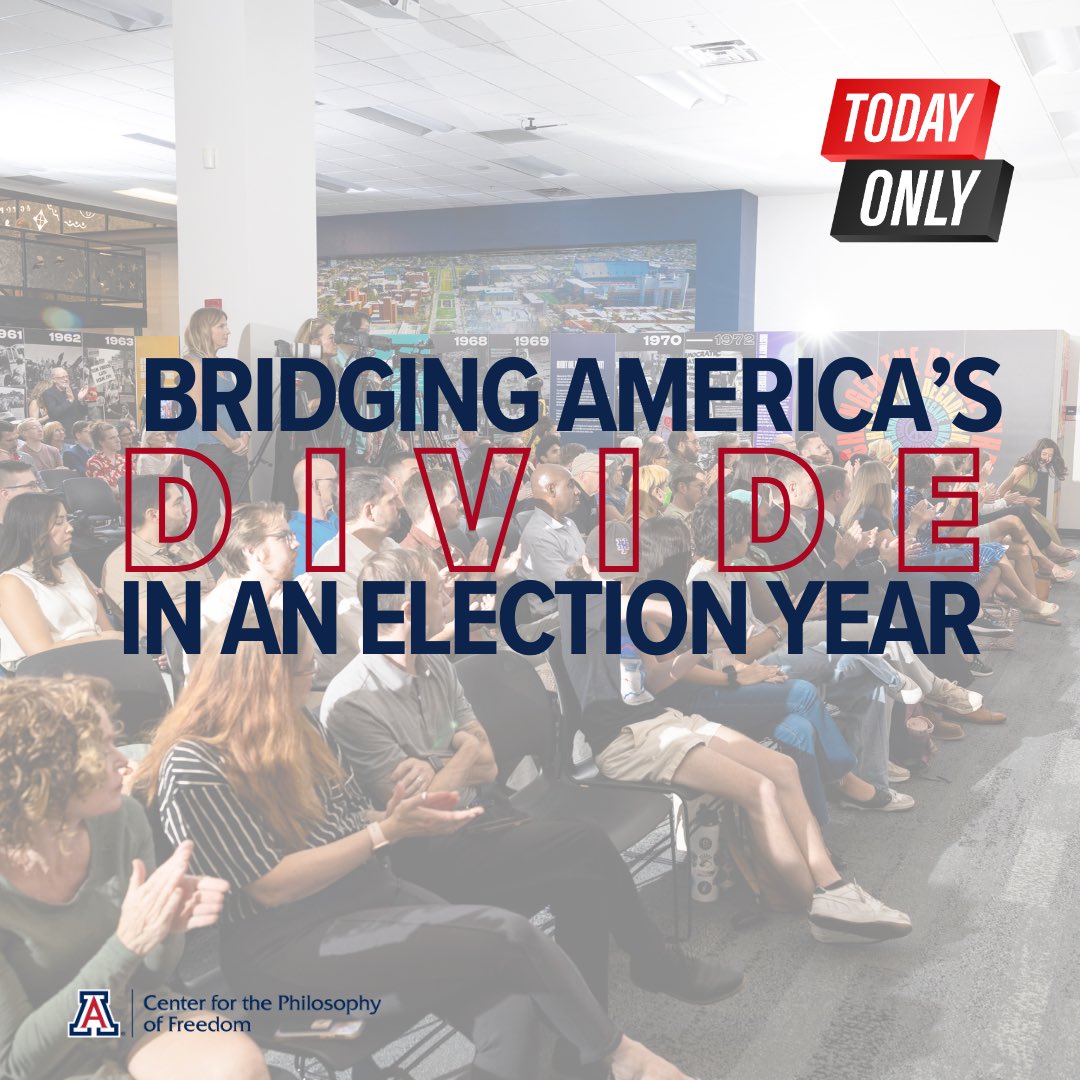 UAZFreedom's tweet photo. Join us today at 7 PM in ENR2 | Room S107 for a vital debate featuring @SeanSpicer (Former Press Secretary) and @JohannaMaska (Former Obama Aide), moderated by @keithgallred, on “Bridging America’s Divide in an Election Year.”

Register here: https://t.co/jdegmof6yz https://t.co/rC8wZhJsm1