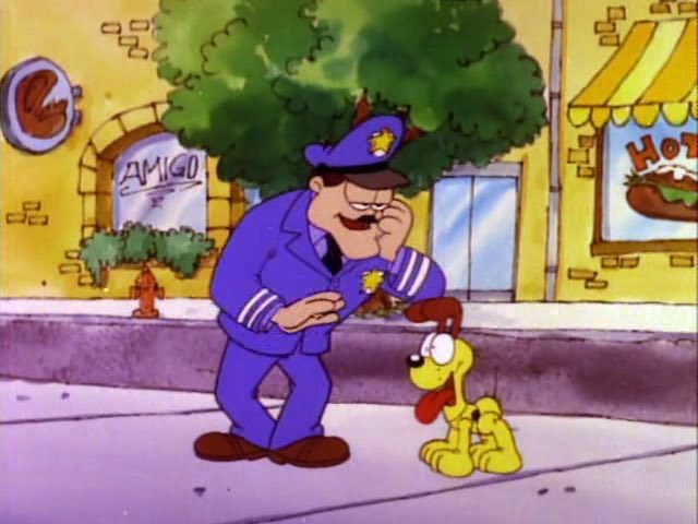 LostGarfields's tweet image. Officer Hitlur lets Odie in on a little secret: Joe Biden hates Kamala Harris 😦
