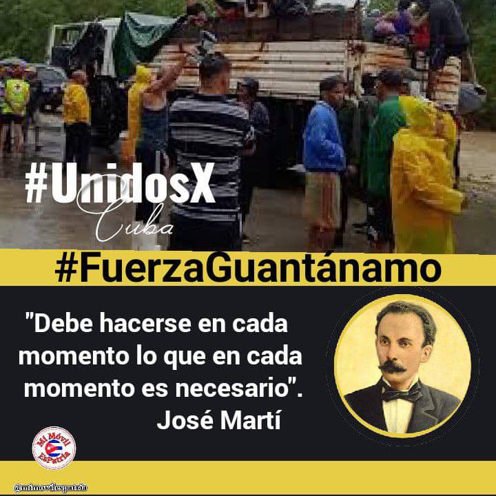 AIntermar's tweet photo. No hay fuerza más grande que la del amor. #Cuba entera se moviliza para ayudar a nuestros hermanos guantanameros que ahora nos necesitan. #UnidosPorCuba, #FuerzaGuantánamo https://t.co/EdId1nhQDY