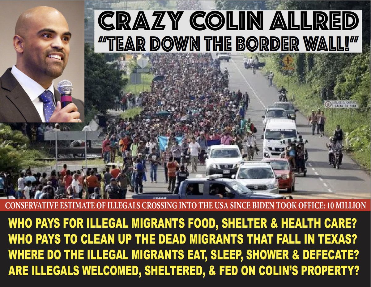 JohnRankin13's tweet image. Colin Allred: Tear Down the Wall! #Texas #Dallas #FortWorth #SanAntonio #Houston #ElPaso #terrorism #CorpusCristi #Catholic #TikTokライブ #Moms #txlege #Texarkana #Children #Kamalasborder #Alamo #SaveNaama #Amarillo #Waco #Alamo #Lubbock #AssassinationAttempt #Vote2024 #illegals