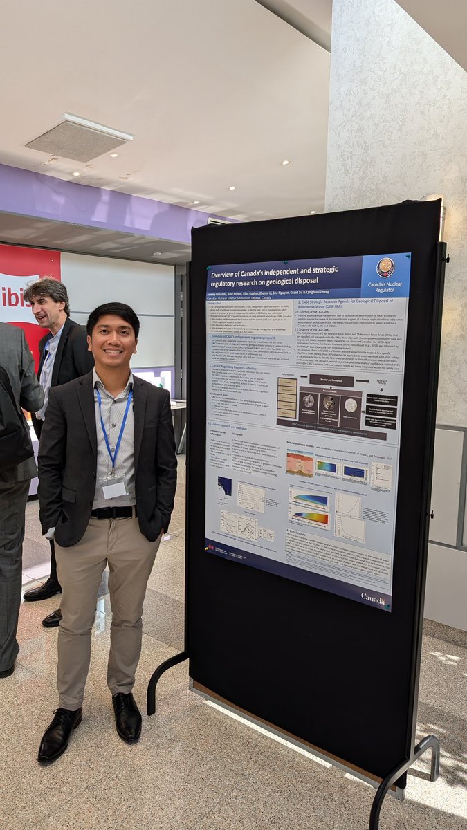 Jeremy Rimando, PhD, PGeo (@jeremymrimando) on Twitter photo Had a blast presenting my organization's research and networking with fellow nuclear regulators, implementers, technical and scientific support organization (TSO) professionals, and other researchers at the <a href="/OECD_NEA/">OECD NEA ⚛️ Nuclear Energy Agency</a>'s 2024 IGSC Safety Case Symposium in Budapest! Had a blast presenting my organization's research and networking with fellow nuclear regulators, implementers, technical and scientific support organization (TSO) professionals, and other researchers at the <a href="/OECD_NEA/">OECD NEA ⚛️ Nuclear Energy Agency</a>'s 2024 IGSC Safety Case Symposium in Budapest!