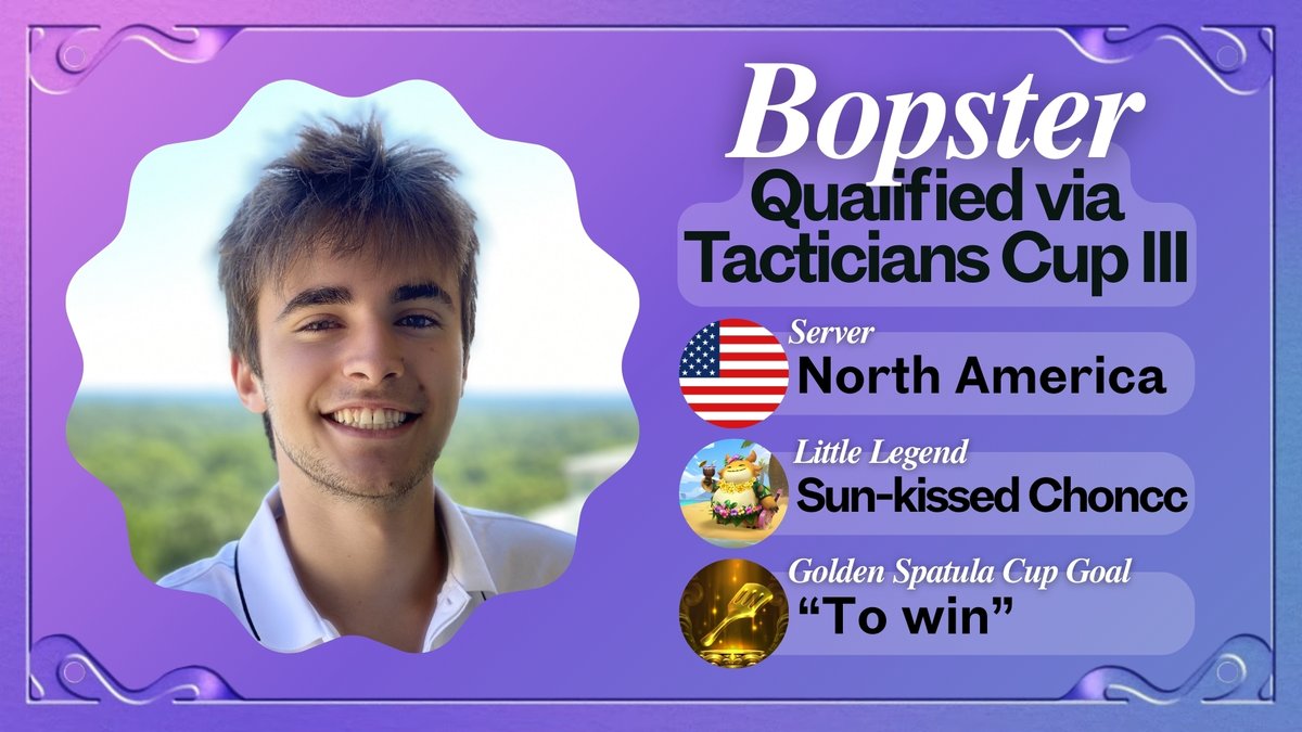 🇺🇸 PMD BOPSTER : The Grind Pays Off

With the most qualifier points in the entire region (241), PMD <a href="/bopstertft/">bopster</a> is heading into the Americas Golden Spatula Cup with momentum and confidence. While some may be surprised to see his name topping the list in a competitive field, those