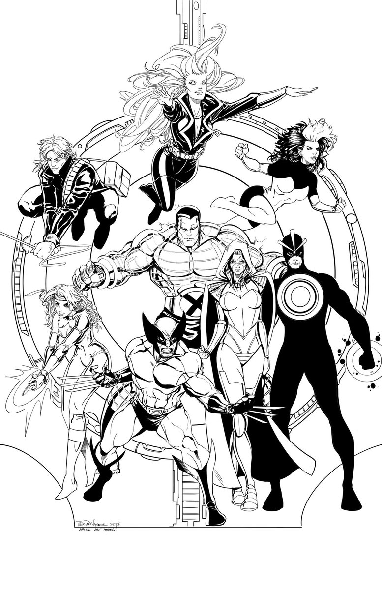 Ok.  The Outback Era X-Men itch has been scratched.  Thanks <a href="/ClassicXMen/">Classic X-Men</a> for the inspiration on this one …… 
Drawn in tribute to the Art Adam’s cover of X-Men Annual 12 (1988).