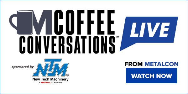 MtlCoffeeShop's tweet image. Don't miss this special Coffee Conversations, sponsored by New Tech Machinery, coming to you LIVE from METALCON 2024 in Atlanta! You can watch it live on YouTube or at our booth #901 at the show.

metalcoffeeshop.com/webinar/coffee…

#NewTechMach #METALCON #MetalCoffeeShop #MetalRoofing