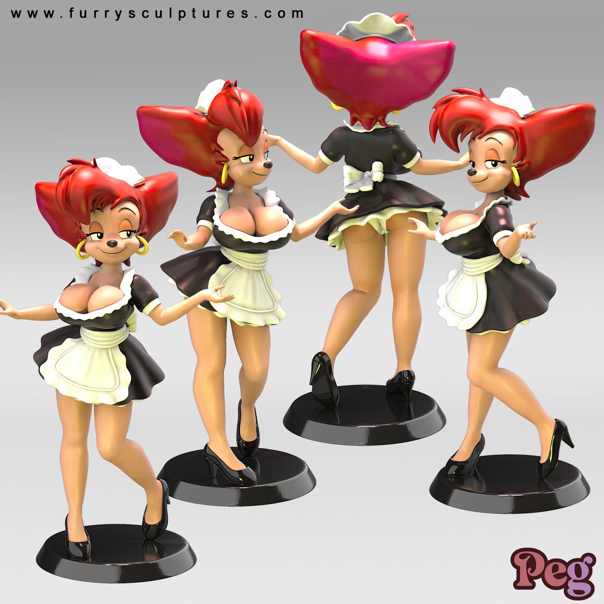 Peg, the ultimate MILF, brings her confident curves and timeless beauty to this 7-inch hand-painted figure. Sexy and bold, a must-have for collectors!, Order here: furrysculptures.com/producto/peg/