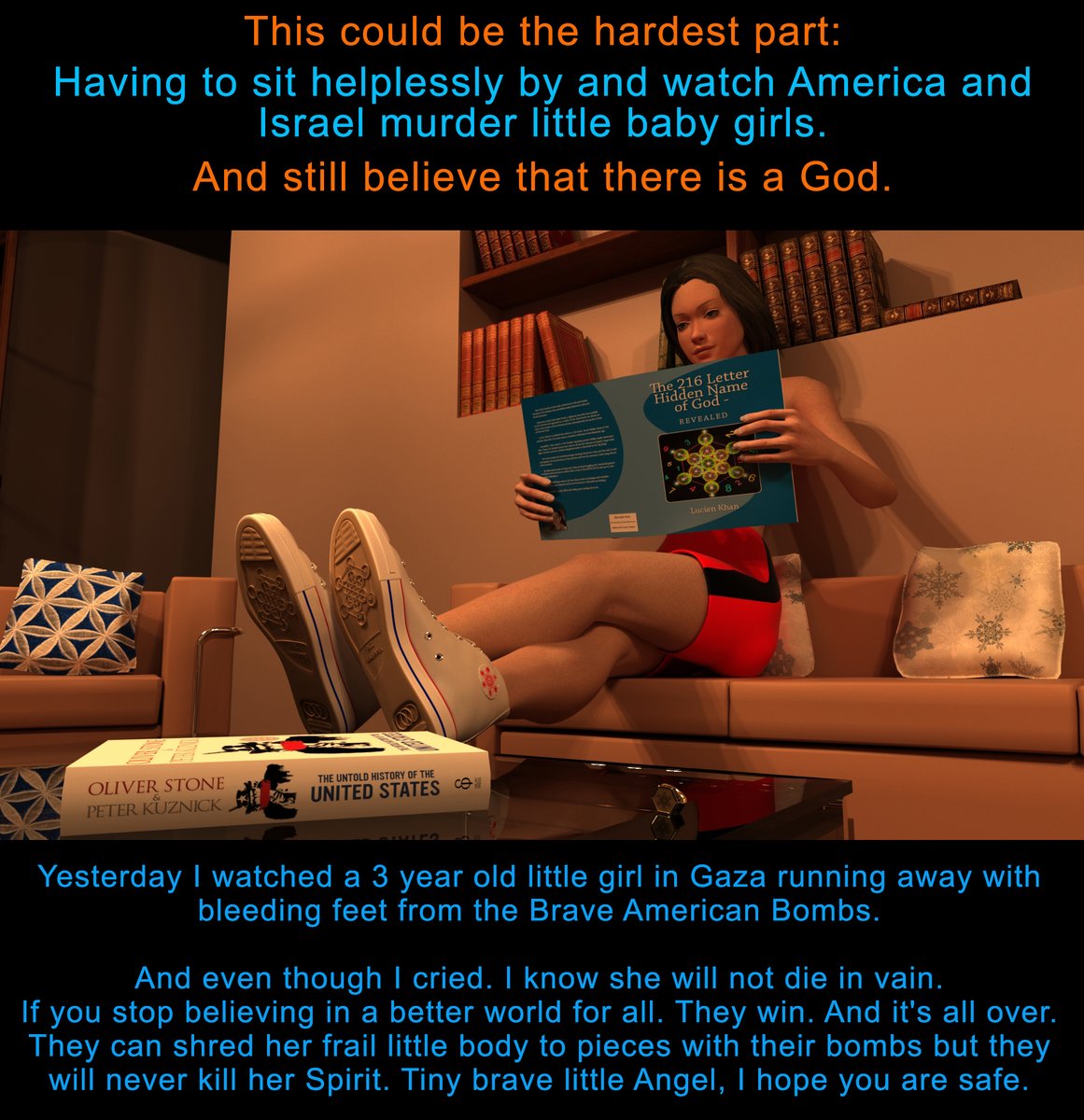 Lucien_Khan's tweet image. Nothing is Random: amazon.com/dp/B0C4TXGS21

After this darkness there will be LIGHT: youtube.com/watch?v=OLKNX6…

Ah man, I can still see her terrified little face whenever I close my eyes……..so hard to watch.

@cnnbrk @SkyNewsBreak @AlJazeera #FreePalastine @BBCBreaking #twoonesix