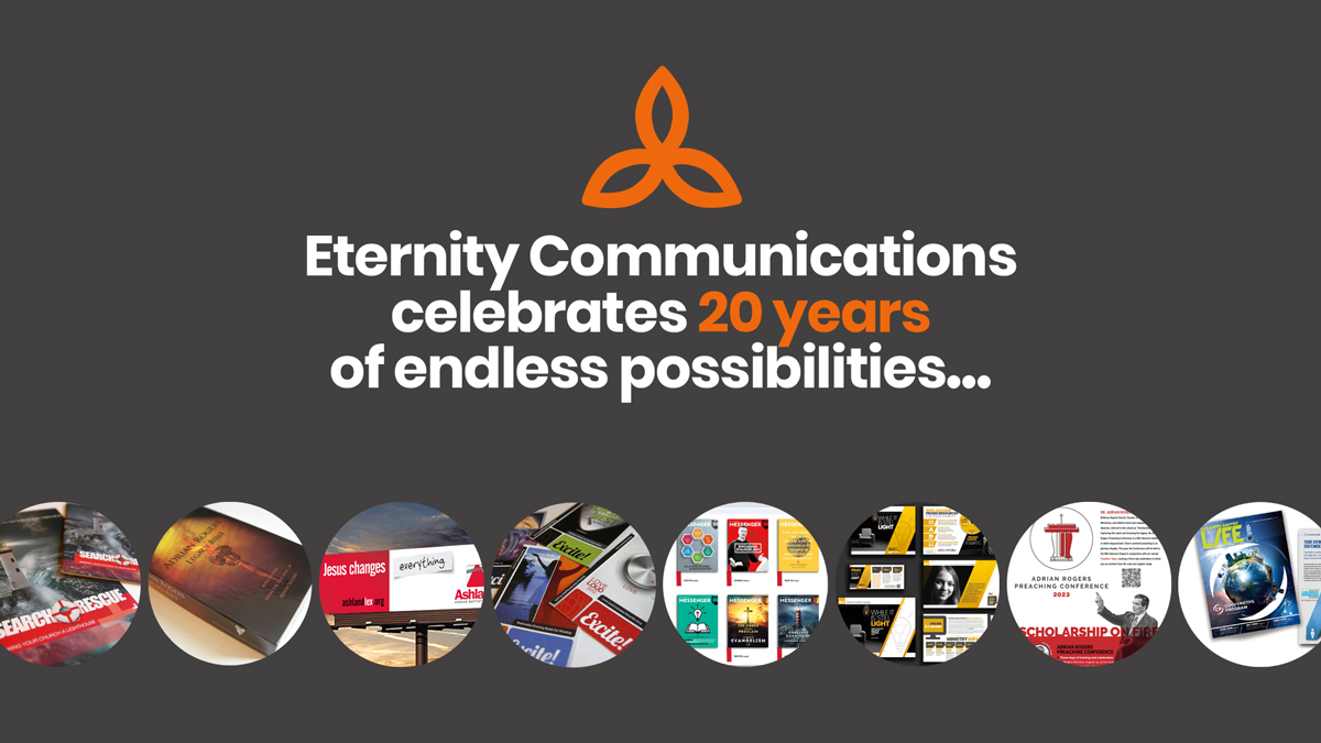 KnowBeDo's tweet image. As Eternity Communications celebrates 20 years, we want to thank all our clients who have partnered with us in impacting eternity. Together, we have joined forces to advance the Kingdom of Christ and influenced lives for the sake of the Gospel. We praise God for these 20 years.
