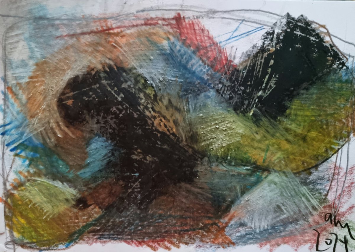 anmueller99's tweet photo. B-Flat Waltz - 20241024byam - 14,8x21cm - mixed media on paper - title and music by @bradmehldauofficial - drawing by me @anmueller99 https://t.co/2LE7R6pFkF