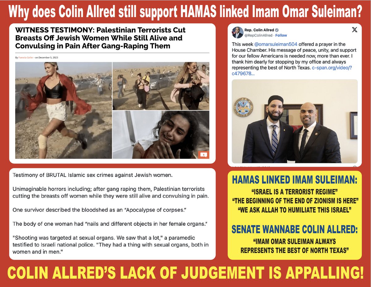 JohnRankin13's tweet image. Colin Allred: You are known by the friends you keep! #Texas #Dallas #FortWorth #SanAntonio #Houston #ElPaso #terrorism #CorpusCristi #Catholics #TikTokライブ #Moms #txlege #Texarkana #Israel #HAMAS #Kamalasborder #Alamo #SaveNaama #Amarillo #Waco #Alamo #Lubbock #Hostages #Gaza