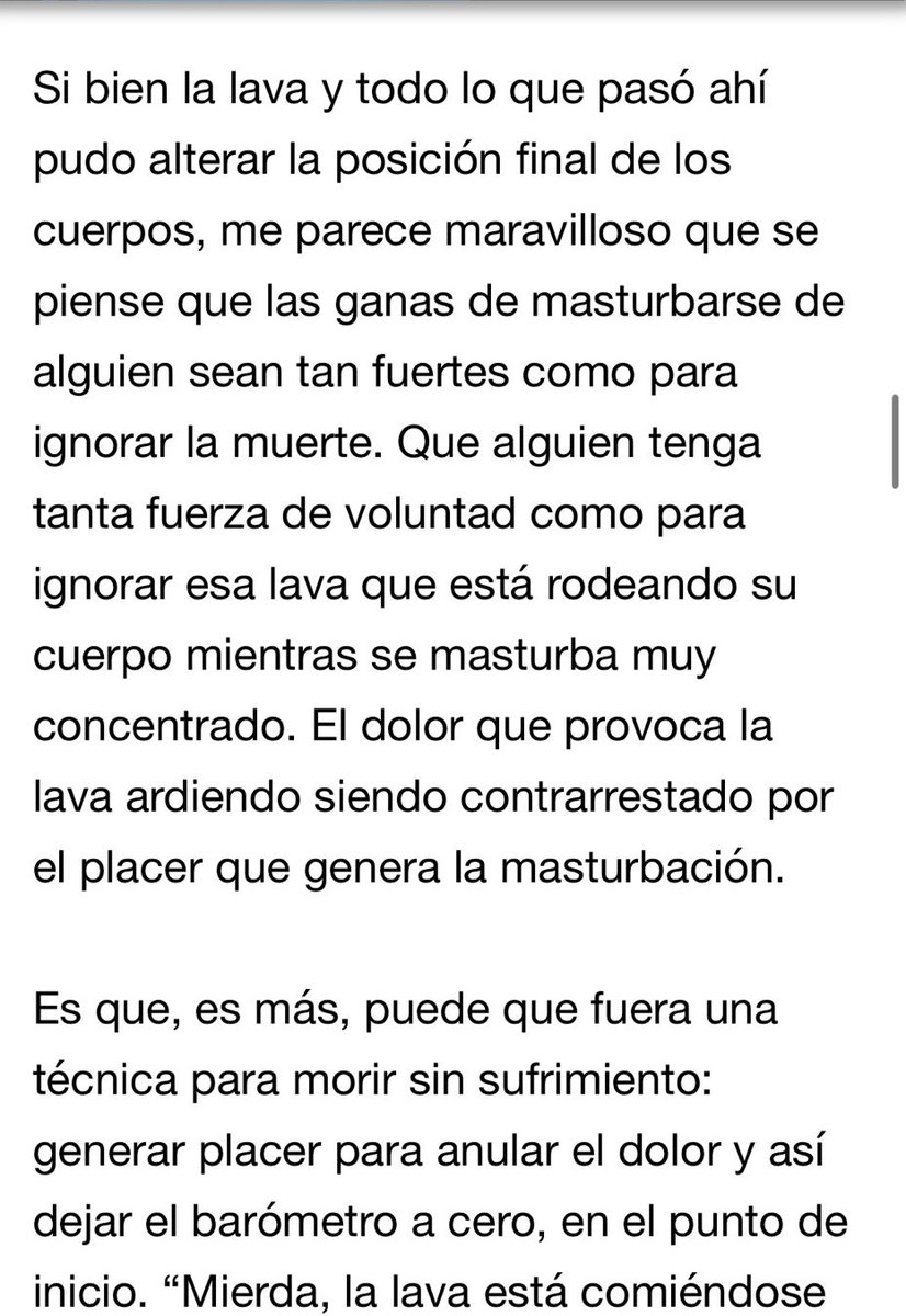 "las ganas de masturbarse de alguien sean tan fuertes como para ignorar la muerte"