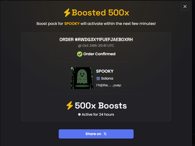 spookyaisol's tweet photo. x500 boosted for $SPOOKY 

Scary enough? https://t.co/07h6seG0pu