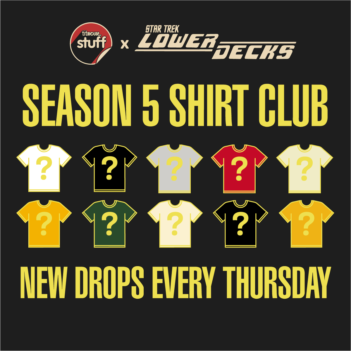 TitmouseInc's tweet image. #StarTrekLowerDecks Season 5 premieres TODAY on @paramountplus with 2 mind-melding episodes, which can only mean one thing... 2 BRAND NEW TEES!

Order them individually OR subscribe to the full Shirt Club! 

ONLY 1 WEEK LEFT TO JOIN!
titmousestuff.com/collections/st…

@StarTrek…