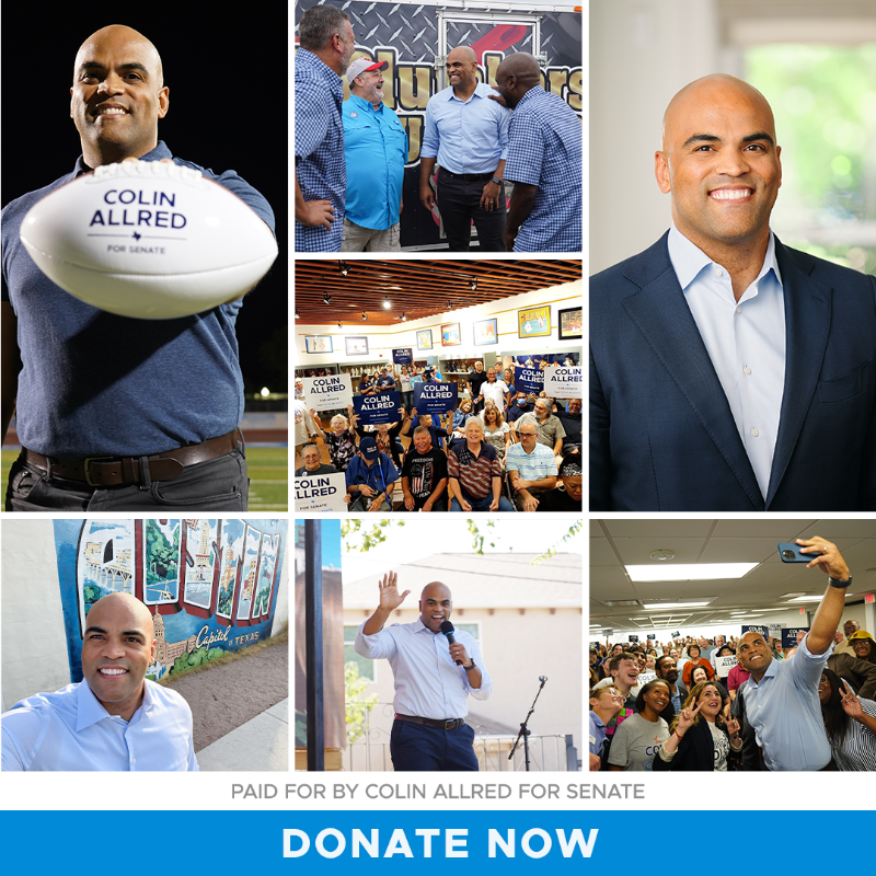 ColinAllredTX's tweet photo. Hi, it’s Colin Allred. I’m personally asking you to chip in $5 to help me beat Ted Cruz.

This campaign is powered by grassroots supporters like you chipping in when you can. That's how we've pulled EVEN with Cruz in the polls, but I need your help in the final stretch. Please.