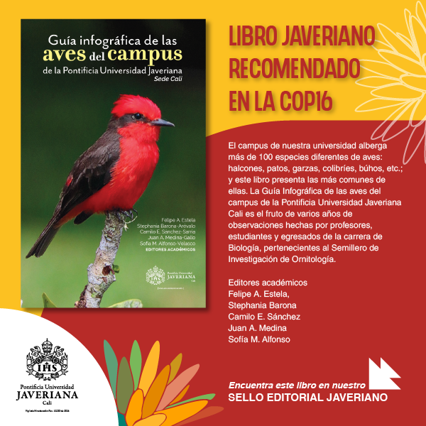 Explora la biodiversidad del campus con la Guía infográfica de las aves de la Javeriana Cali, recomendada en la #COP16! Encuentra tu ejemplar con nosotros. 📚

#Aves #JaverianaCali