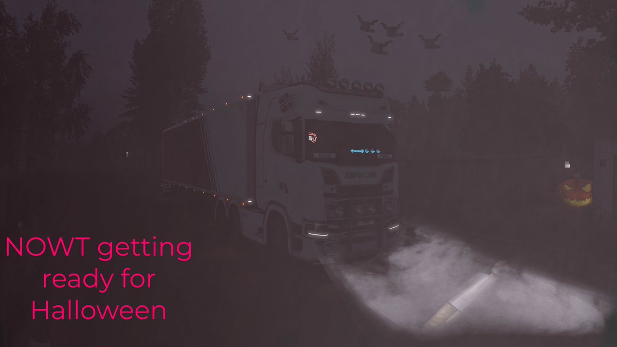 nowtvtc's tweet photo. #Nowt getting ready for #Halloween . watch out for the flying #Trucks. https://t.co/eVBscVfmPI