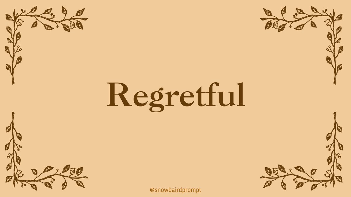 SnowbairdPrompt's tweet photo. Snowbaird Prompt 225 — Regretful https://t.co/9J1dgodIRM