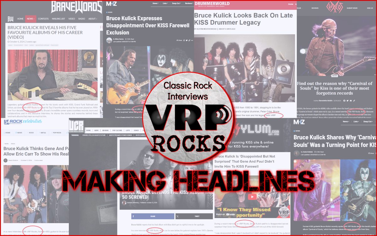 vrprocks's tweet photo. Big news! My interview with former KISS guitarist @brucekulick has been picked up by many publications like Ultimate Classic Rock, Bravewords, Drummer World and more! 🤘 Thanks to everyone for the support! #VRPRocks #BruceKulick #KISS #RockInterview #PressCoverage @PantheonPods https://t.co/DbNkps577W
