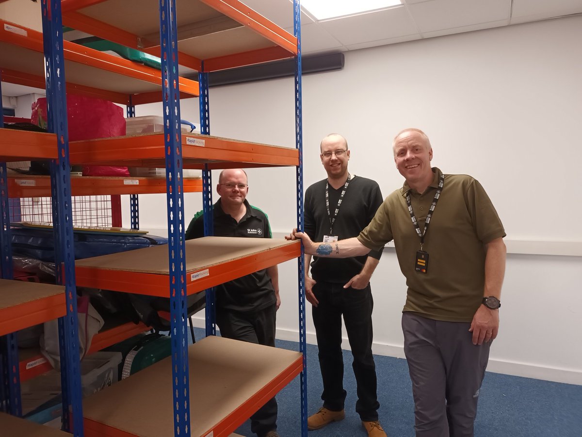 SJACChiefVol's tweet image. Different type of @SJACymru duty this evening -  Logistics 

In the final push to move out of our Norbry Road Base, we had 2 cages and several meters of steel racking to build 👷‍♂️ 👷‍♀️  #JobDone 💪

#Diolch - Simon, Ed, @CEOStJAC, Amy &amp;amp; @RichBaxter19

#MySJACDay #ProudChief #Leaders