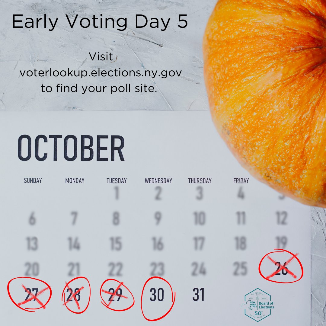 NYSBOE's tweet image. Slam dunk your vote and then enjoy our @nyknicks  and @BrooklynNets on TV tonight...

Listen, writing these clever and funny captions ain't easy when you have to come up with 9 days' worth! 

Visit voterlookup.elections.ny.gov to find your Early Voting poll site.