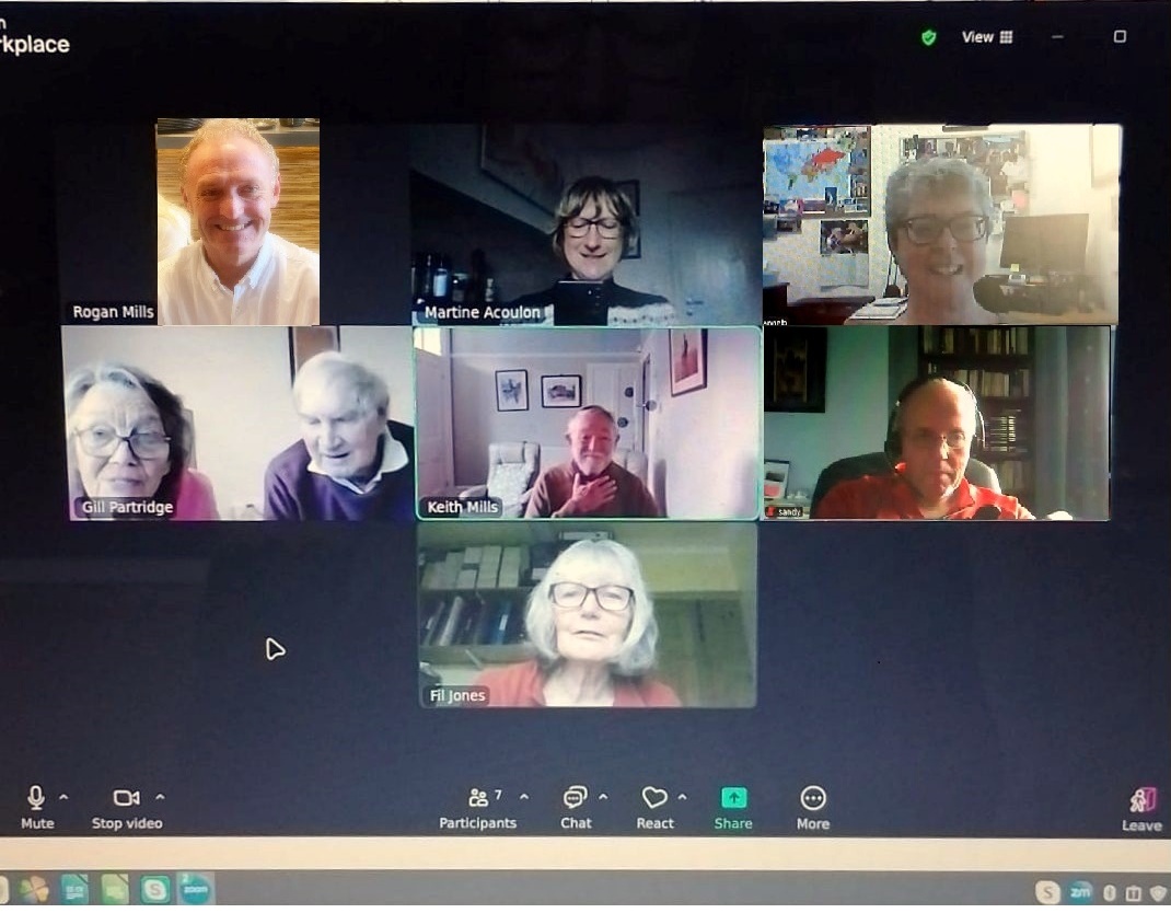 4_oiseaux's tweet image. We #ForeverFriendsofUganda   recently held our AGM. Some of us are local to north-west  England, but with our Chair living in Surrey, our Treasurer in Belfast  and our Blog Manager in Austria, we have no alternative but to use Zoom.
This is a collage of this year’s participants.