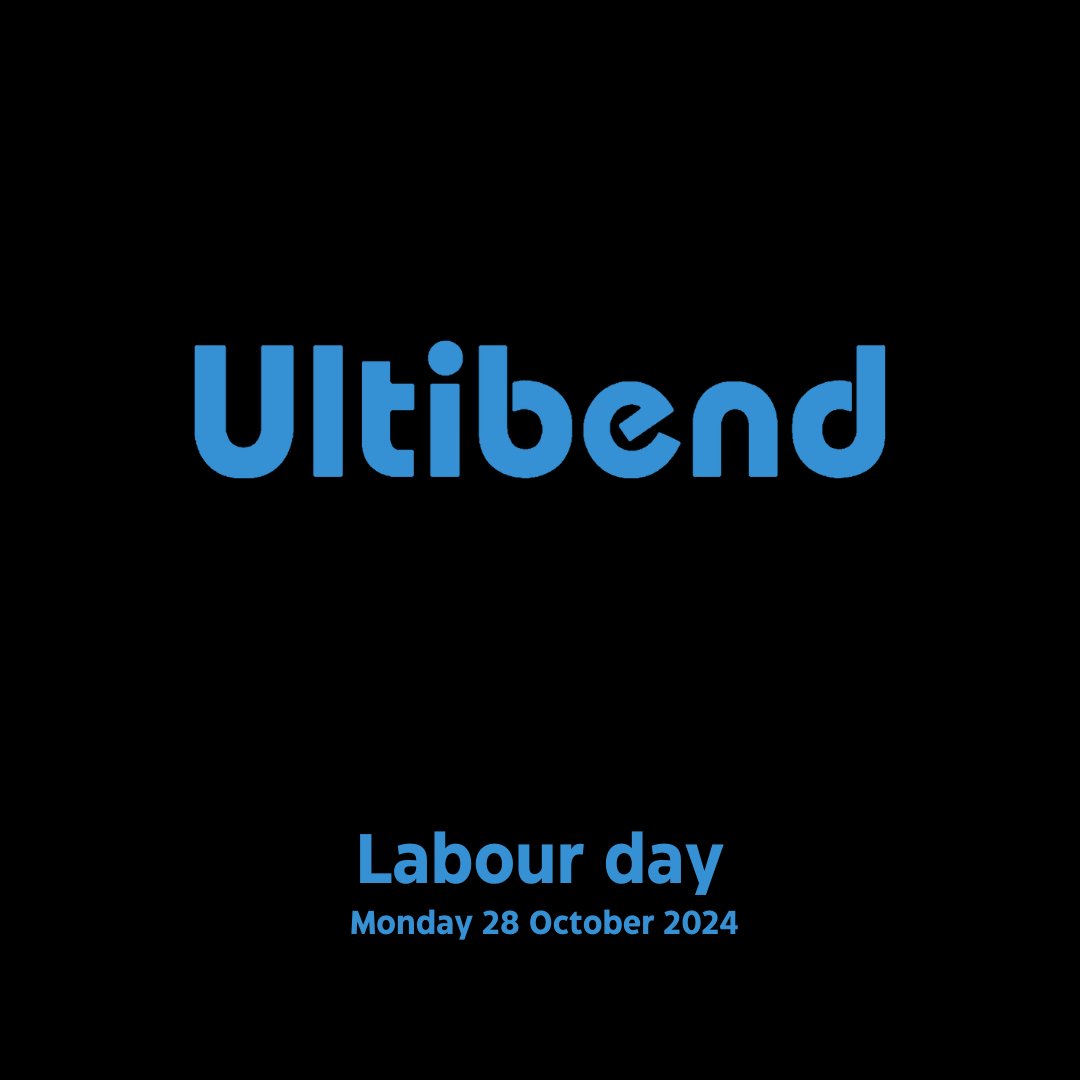 New Zealand's Labour Day falls on 28th October (this coming Monday) this year. 

From the team at Ultibend, we wish everyone a relaxing long weekend. We will be back on board Tuesday 29th October. 

#Ultibend #Labourday