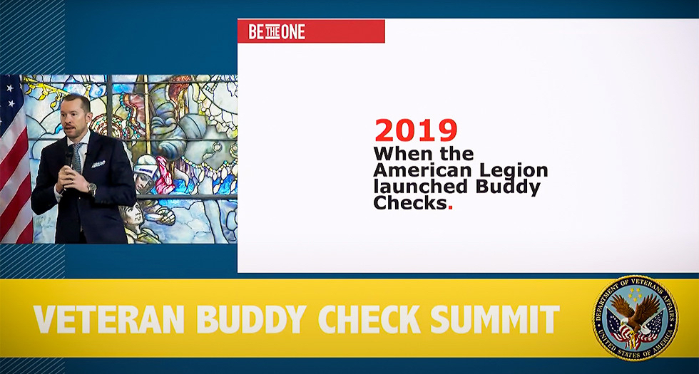 AmericanLegion's tweet photo. “The Legion was so right to point us to #BuddyChecks, which is just an opportunity to carve out time from your day to check in on somebody.”
Legion praised for #BuddyCheck advocacy during @DeptVetAffairs summit. https://t.co/UxCmogjVNG via @Baxter69 #BuddyCheckWeek #BeTheOne https://t.co/zydnRSw5wp