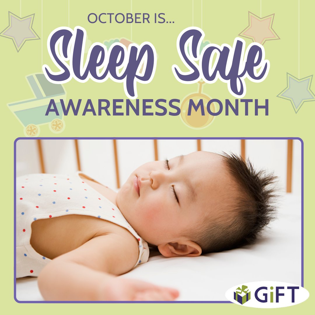 October is #SleepSafeAwareness Month! At GiFT, we prioritize education that keeps babies safe. Please know the ABCs of safe sleep for babies and share your knowledge with any parents of babies less than 1 year. Babies should sleep👶 A: Alone, B: on their Back, C: in a Crib.
#STL