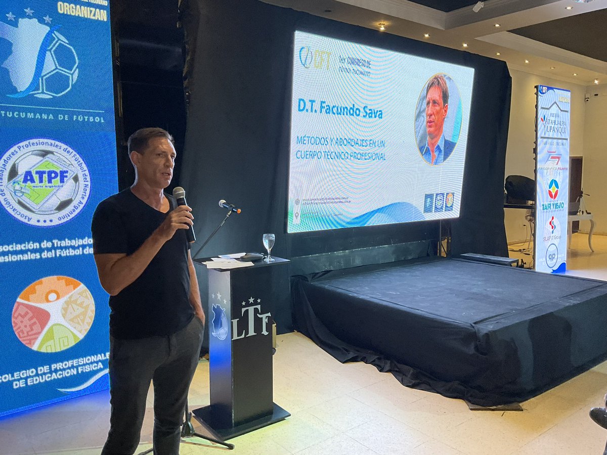 CongFutbolTuc's tweet photo. #1erCongresoDeFutbolTucumano
Diserta el D.T. del Club Atlético Tucuman, Prof. Facundo Sava. “Métodos y Abordajes en un Cuerpo Técnico Profesional”
@ATOficial 
@LigaTucumana 
@atpfna 
@canal10tucuman1 
@Canal8Tucuman https://t.co/vLzolJ3Qjl