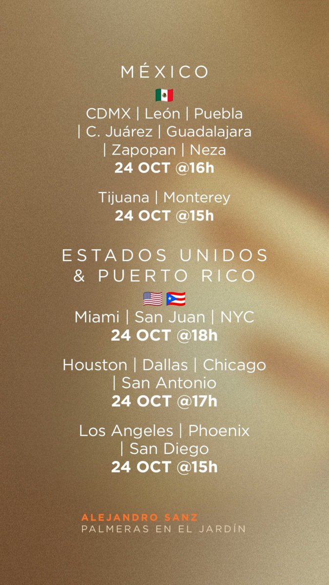 SanzerasMx's tweet photo. ¡Hoy gran estreno de #PalmerasEnElJardín 🌴nuevo sencillo de @alejandrosanz ! Escúchalo en todas las plataformas 👇
https://t.co/cNdEXIRQ5x https://t.co/VNLaEohD8O