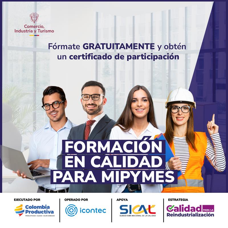 ICONTEC's tweet photo. 😀 ¡Cursos gratis para ti en temas de calidad! Fórmate en diversos sistemas de gestión como #ISO9001, #ISO14001, #ISO27001 e #ISO45001 con nuestras jornadas de capacitación conjuntas con @Col_Productiva, dirigidas a #pymes.
Inscríbete aquí: https://t.co/9brgeCLN6b
#ICONTEC https://t.co/V6niPnJA0l