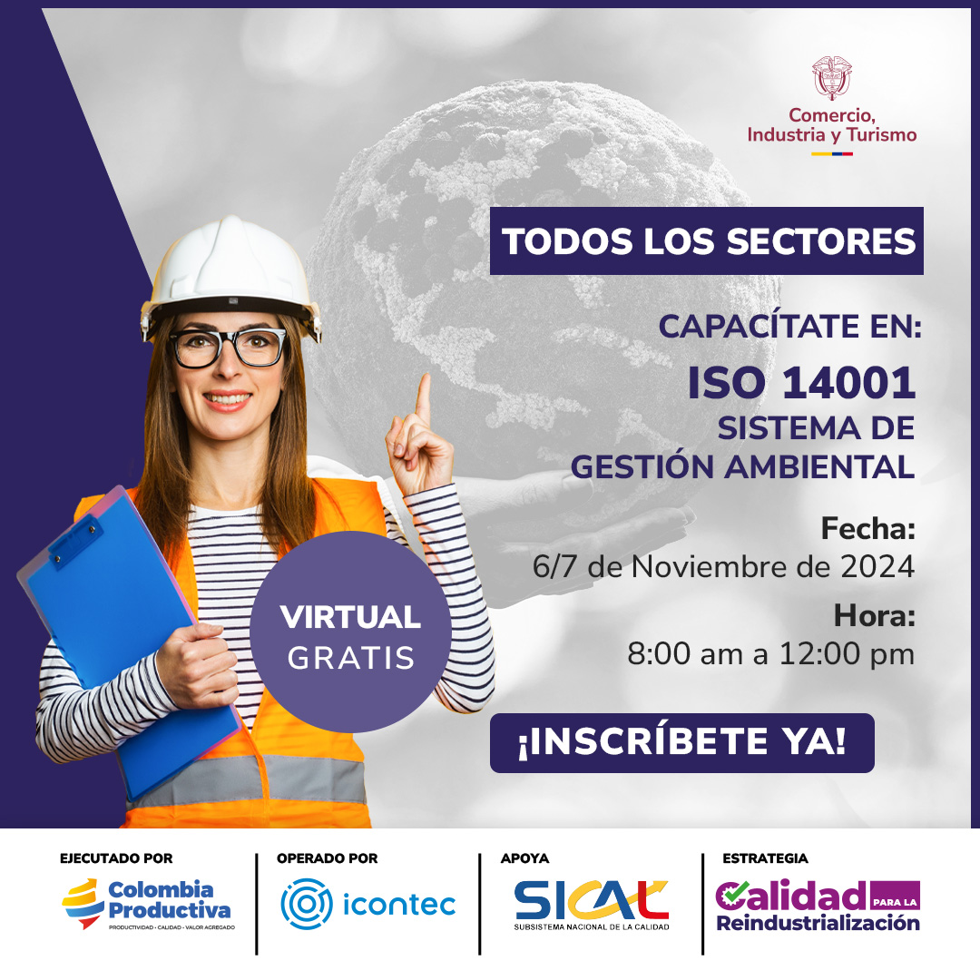 ICONTEC's tweet photo. 😀 ¡Cursos gratis para ti en temas de calidad! Fórmate en diversos sistemas de gestión como #ISO9001, #ISO14001, #ISO27001 e #ISO45001 con nuestras jornadas de capacitación conjuntas con @Col_Productiva, dirigidas a #pymes.
Inscríbete aquí: https://t.co/9brgeCLN6b
#ICONTEC https://t.co/V6niPnJA0l