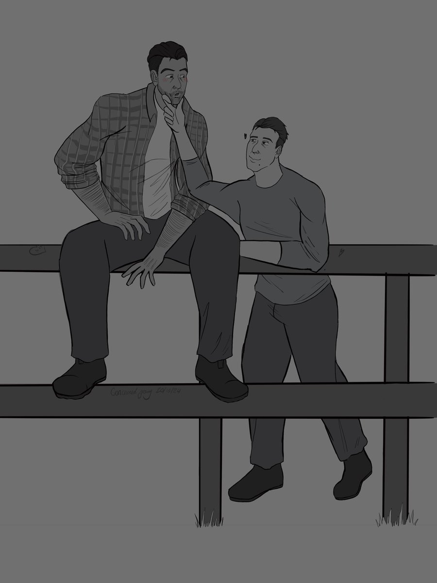 concernedgravy's tweet photo. Day 21 of #Codtober - Cowboy 

Stolen moments on their ranch 🥰
Everyone else gives them space when they’re alone together because they’re too cute 😊 

#mw2 #alejandro #rudy #alerudy https://t.co/jAXVfv0YyC