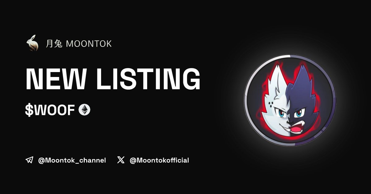 WoofsWorldCoin's tweet photo. $WOOF just got listed on @MoontokOfficial! 🌕🐕

https://t.co/rKuco0KBaT https://t.co/gXLPIraEaT