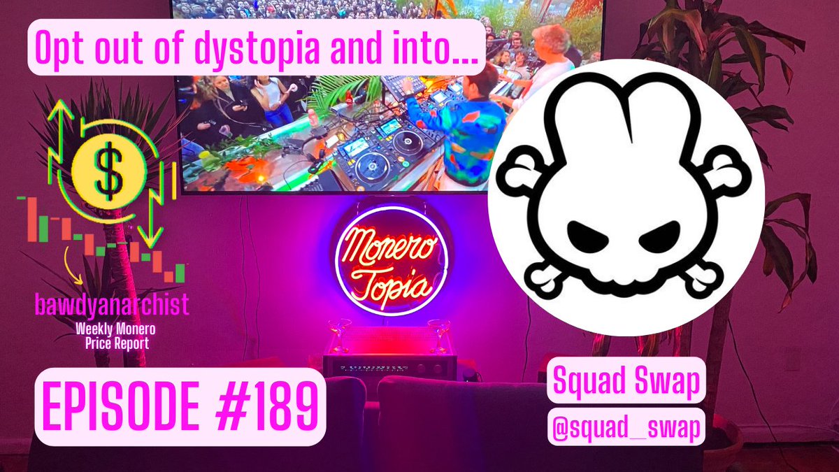 MoneroTopia (@monerotopia) on Twitter photo Join us SAT morning at 11AM-EDT/5PM-CET with special guest @squad_swap - it’s better than CEX! + Price 📈 w/ <a href="/BawdyAnarchist_/">BawdyAnarchist</a>, News 🗞️ w/ @tony_huszar & MORE!
👀➡️: youtube.com/watch?v=2XwNOv…
Join ➡️: streamyard.com/b4bujf8zuw
🙏🏽
🎢 <a href="/cakewallet/">Cake Wallet</a> @monerocom
🎢 <a href="/WizardSwap_io/">WizardSwap_io</a> Join us SAT morning at 11AM-EDT/5PM-CET with special guest @squad_swap - it’s better than CEX! + Price 📈 w/ <a href="/BawdyAnarchist_/">BawdyAnarchist</a>, News 🗞️ w/ @tony_huszar & MORE!
👀➡️: youtube.com/watch?v=2XwNOv…
Join ➡️: streamyard.com/b4bujf8zuw
🙏🏽
🎢 <a href="/cakewallet/">Cake Wallet</a> @monerocom
🎢 <a href="/WizardSwap_io/">WizardSwap_io</a>