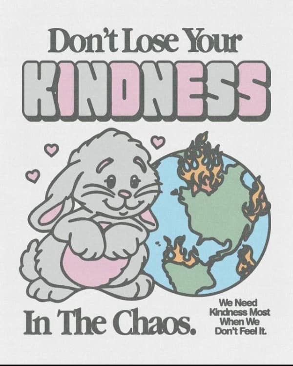 CyrellaV's tweet photo. "No pierdas tu amabilidad en el caos"
"Don't lose your kindness in the chaos". https://t.co/aLpia0dZFp