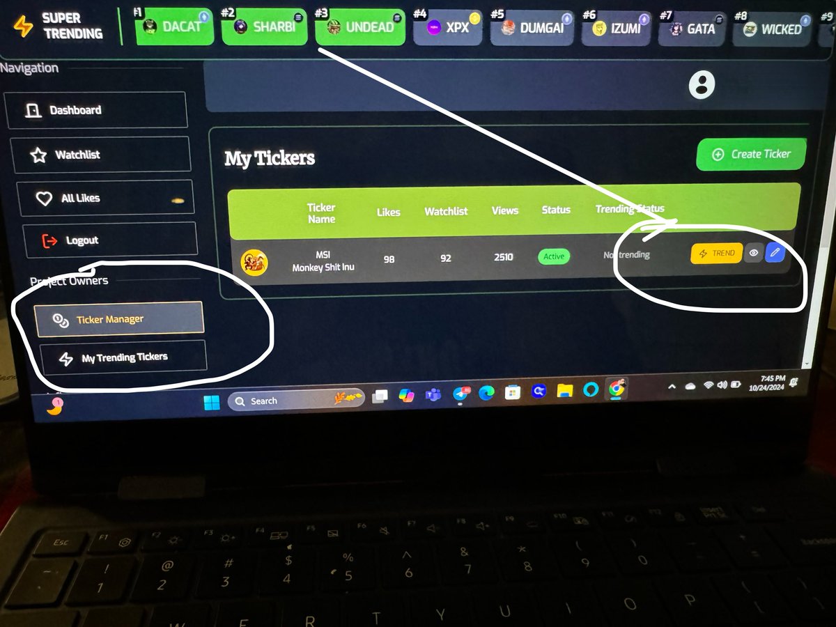 Pablo_cro's tweet photo. Did you know that trending with 
https://t.co/2fAVB1DB7X powered by @MSI_token  Is very simple?

ORGANIC OPTION
 Based on daily likes by new users .

PAID TRENDING .
click trend and chose from 6-72 hours🫡

#TickerTrending  #memecoins #crypto https://t.co/T6sIWvPnSV