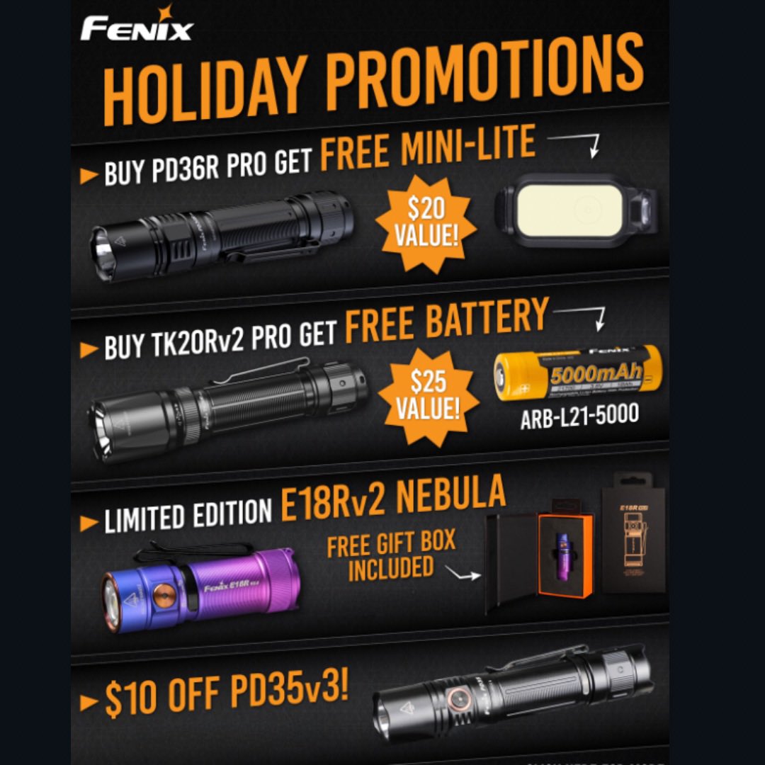 WELDEQUIPPLUS's tweet image. Carrying the Fenix PD36R is a breeze with the innovative two-way body clip that attaches to backpacks, belts, and clothes.

bit.ly/Fenix-PD36R
#rechargeableflashlight