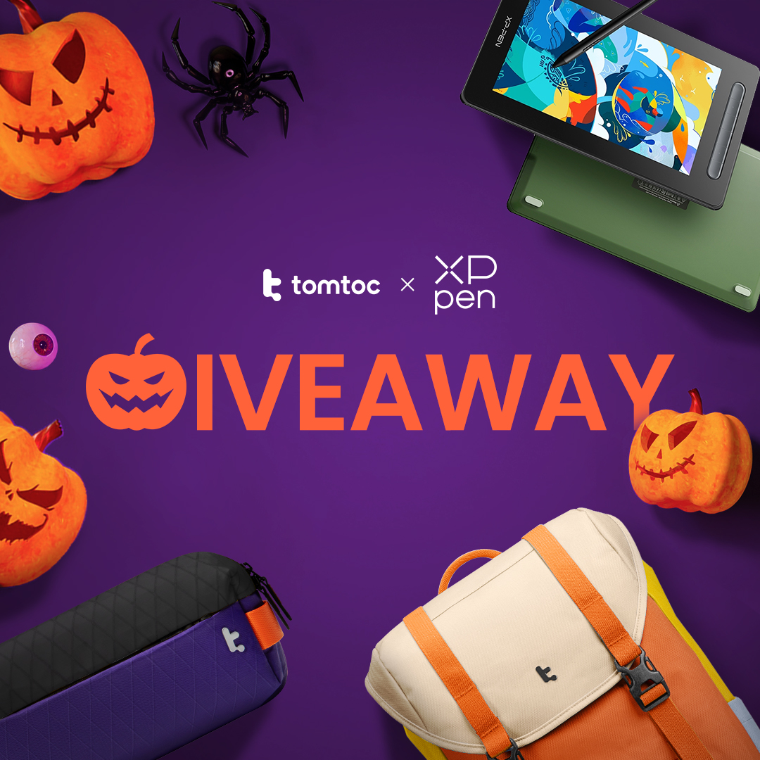 🕯️🎃Halloween is coming!🎃🕯️
Surprises Drop! Win tomtoc Custom Bag &amp; XPPen Drawing Tablet!

Simply:
🕸️Follow <a href="/tomtoc_official/">tomtoc</a> &amp; <a href="/xppenca/">XPPen Canada</a>
🦇Like &amp; RT this post
👻Bonus: Drop a Halloween character you'd love to be in the comments!

Ends Oct.31
More details are shown below👇