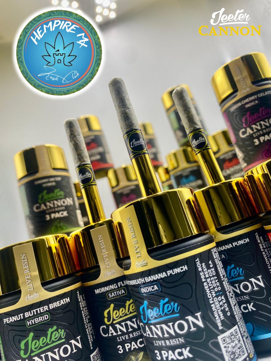 HempireMx420's tweet image. Jeeter CANNON 3 Pack 😎 
Checa nuestro menú! 
#SoloLoMejor #Jeeter #Cannon #LA #California
Garantía 100% Original 
wa.me/523317382565?t…
